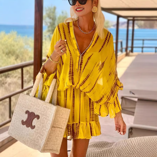 LP | Mini abito chic con alta scollatura a V