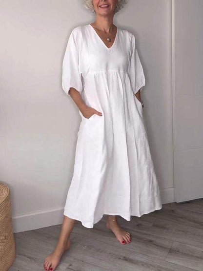 LP | Maxi abito con scollo a V dall'eleganza rilassata