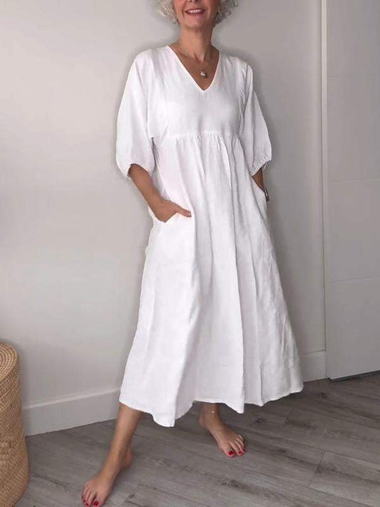 LP | Maxi abito con scollo a V dall'eleganza rilassata