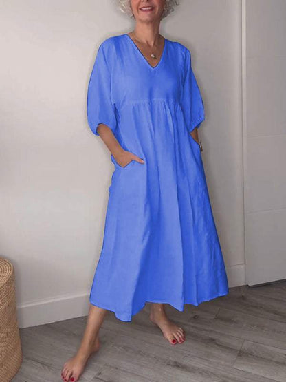 LP | Maxi abito con scollo a V dall'eleganza rilassata
