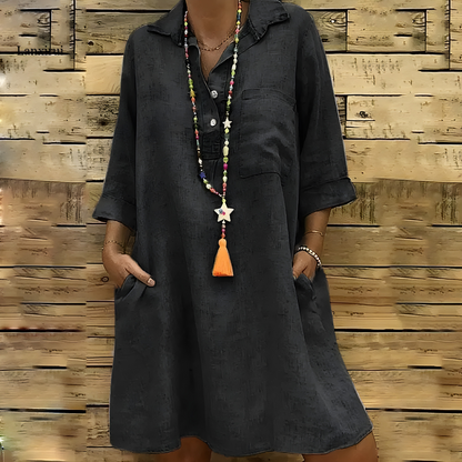 LP | abito camicia da donna rilassato con tasche