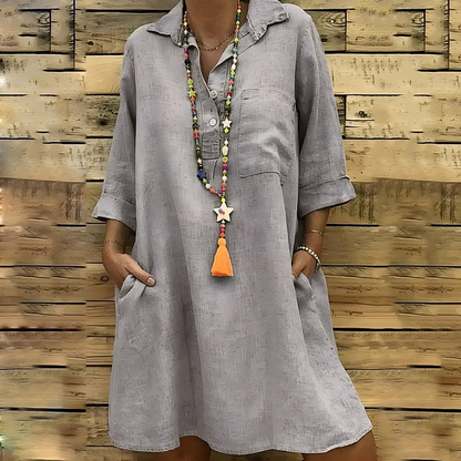 LP | abito camicia da donna rilassato con tasche