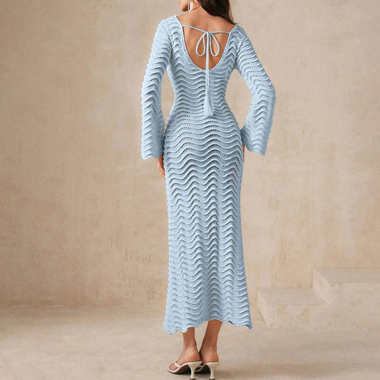 LP | elegante abito midi all'uncinetto per donna