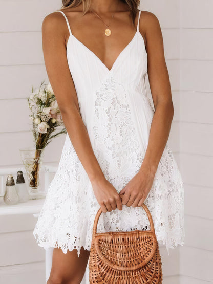 LP | Mini abito con pannello in pizzo