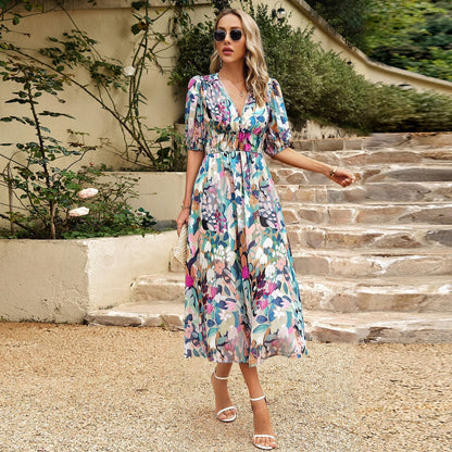 LP | Abito midi Camilla con stampa