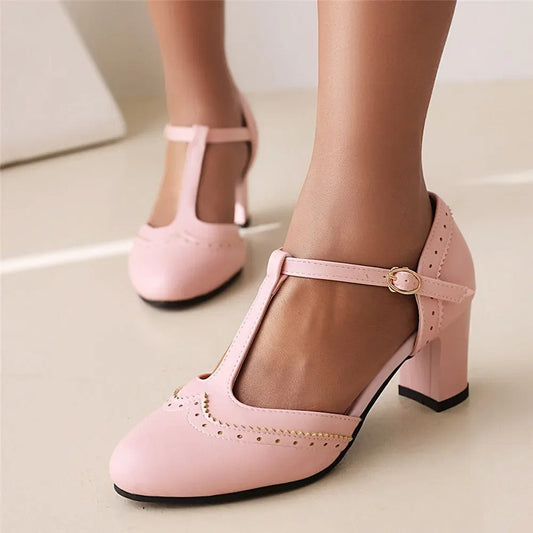 LP | Tacchi vintage con cinturino a T