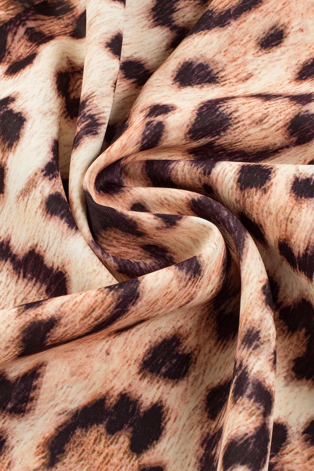 LP | Maxi abito con stampa leopardata e maniche a sbuffo per donna