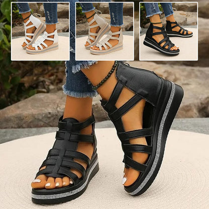 LP | Sandali con zeppa e strass