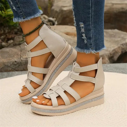 LP | Sandali con zeppa e strass