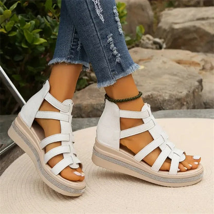 LP | Sandali con zeppa e strass
