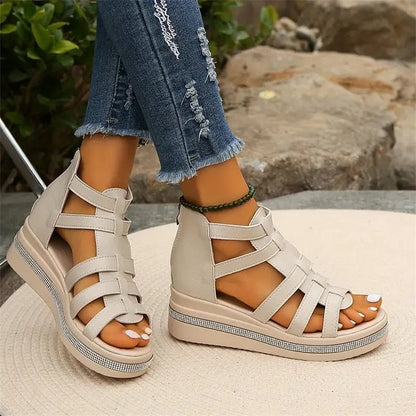 LP | Sandali con zeppa e strass