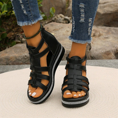 LP | Sandali con zeppa e strass