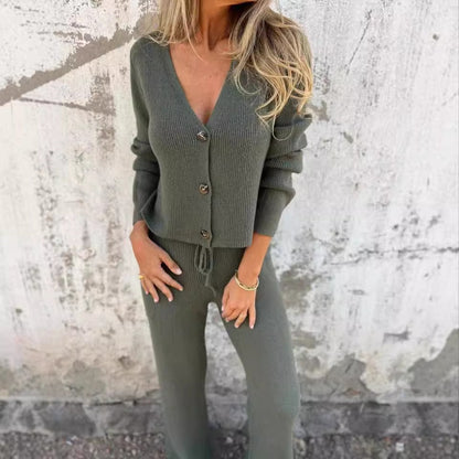 LP | Elegante set di cardigan e pantaloni da donna