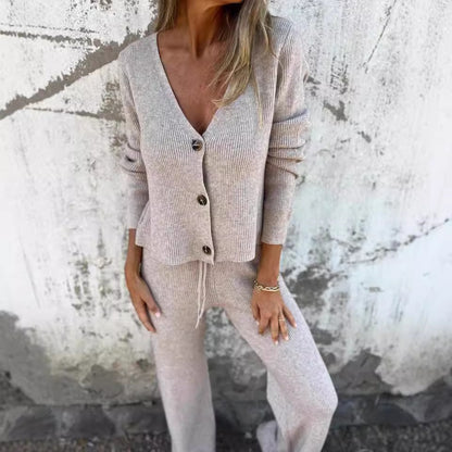 LP | Elegante set di cardigan e pantaloni da donna