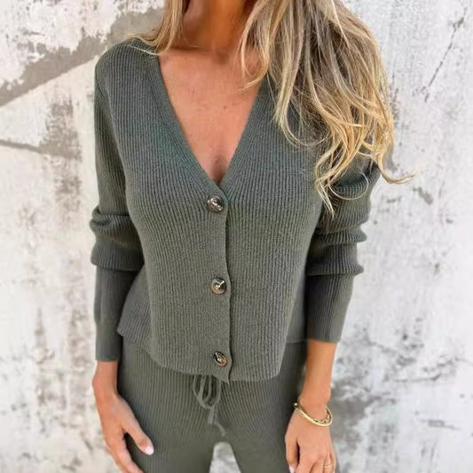 LP | Elegante set di cardigan e pantaloni da donna