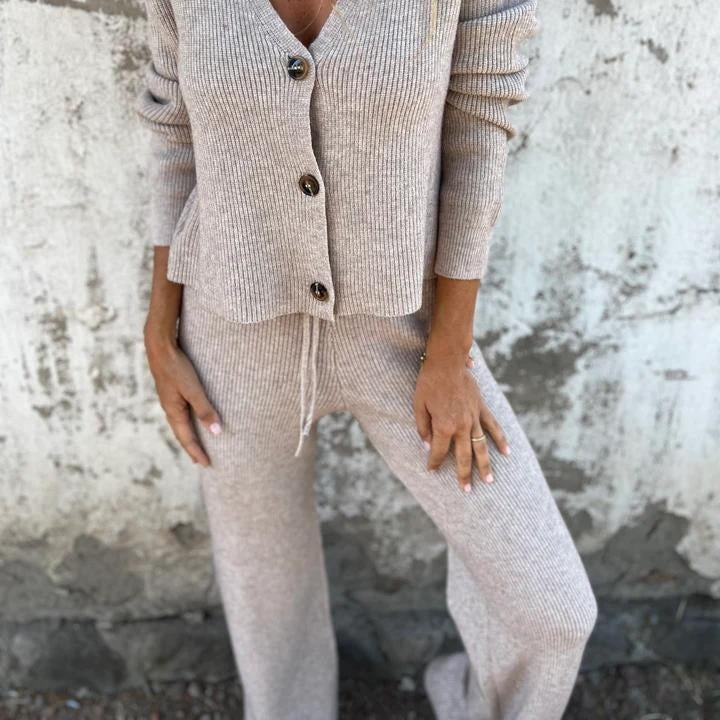 LP | Elegante set di cardigan e pantaloni da donna