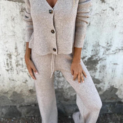LP | Elegante set di cardigan e pantaloni da donna