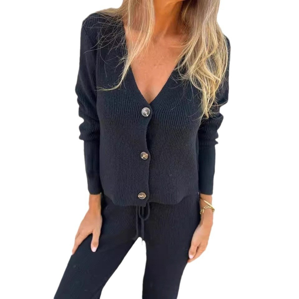 LP | Elegante set di cardigan e pantaloni da donna