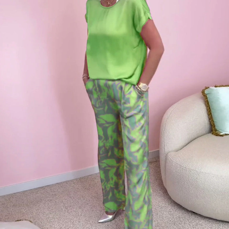 LP | Set due pezzi: top stampato e pantaloni larghi