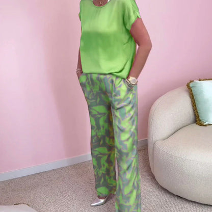 LP | Set due pezzi: top stampato e pantaloni larghi
