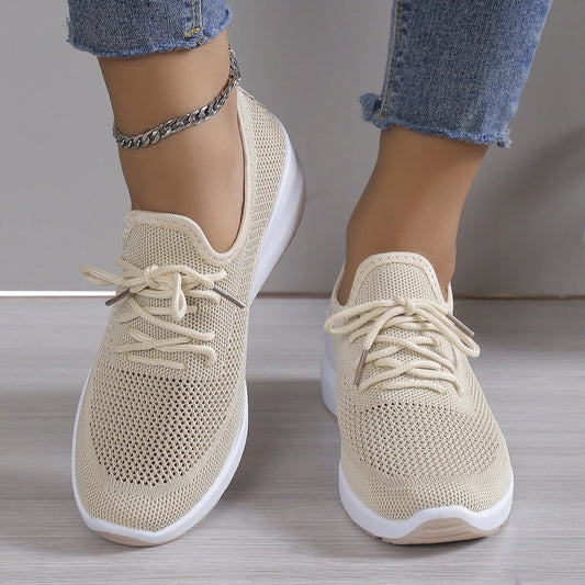 LP | Sneaker in maglia con chiusura in pizzo