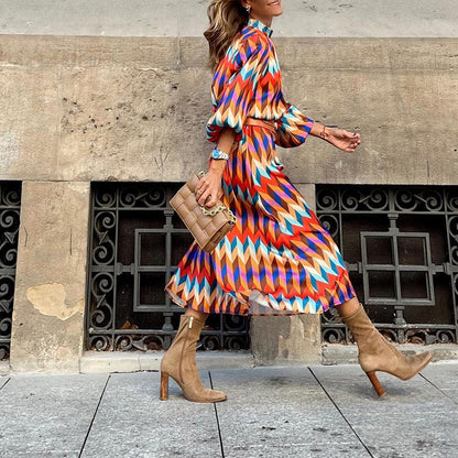 LP | Vestito midi grafico