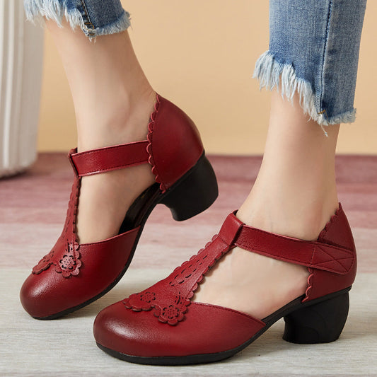 LP | Scarpe casual vintage in stile senza tempo con tacco